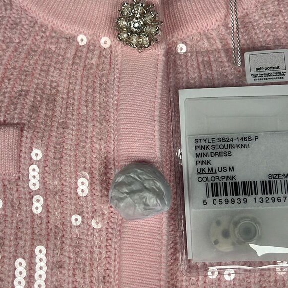 NWT…..Self-Portrait Blush Pink Mini Dress - Picture 13 of 16